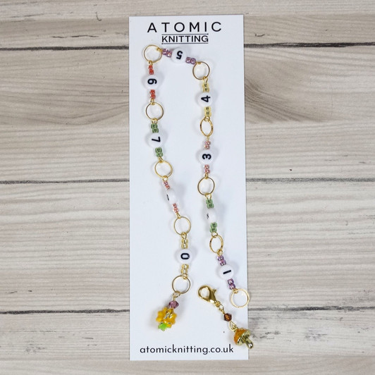 Pumpkin & Toadstool Row Counter Chain