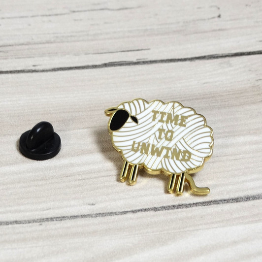Time to Unwind Sheep Enamel Pin Badge
