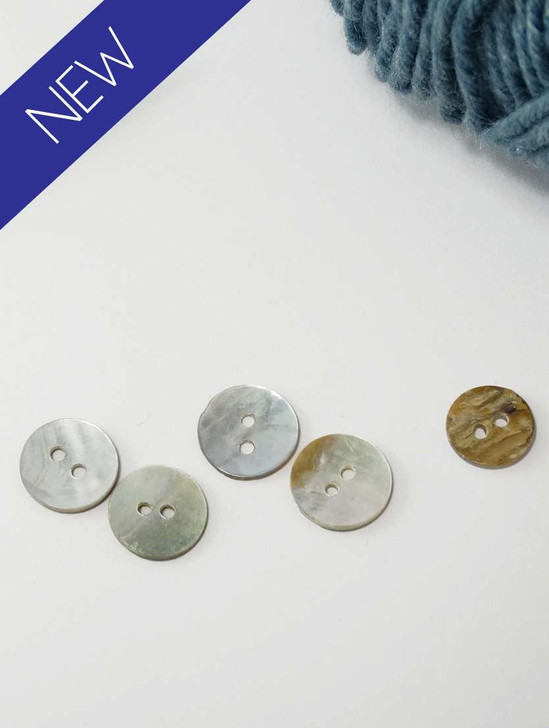 Mother of Pearl Round 2 hole Button - 11mm x 5