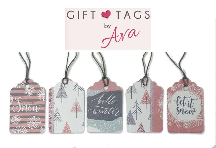 Hello Winter Card Gift Tag Set - 5 tags