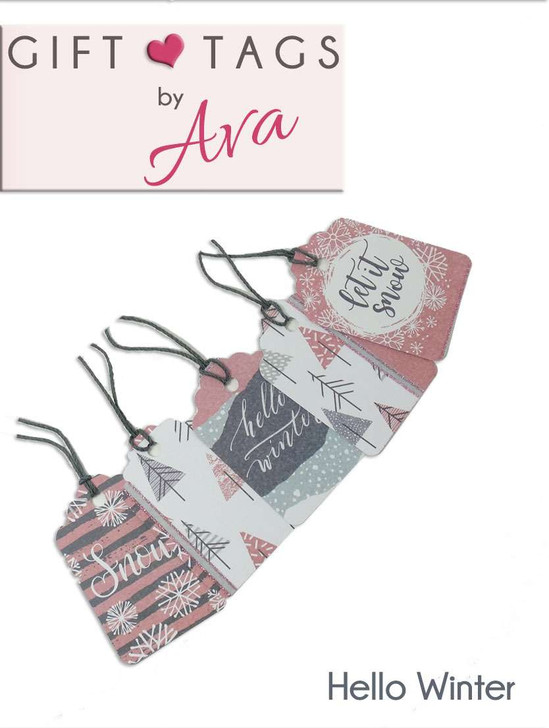 Hello Winter Card Gift Tag Set - 5 tags