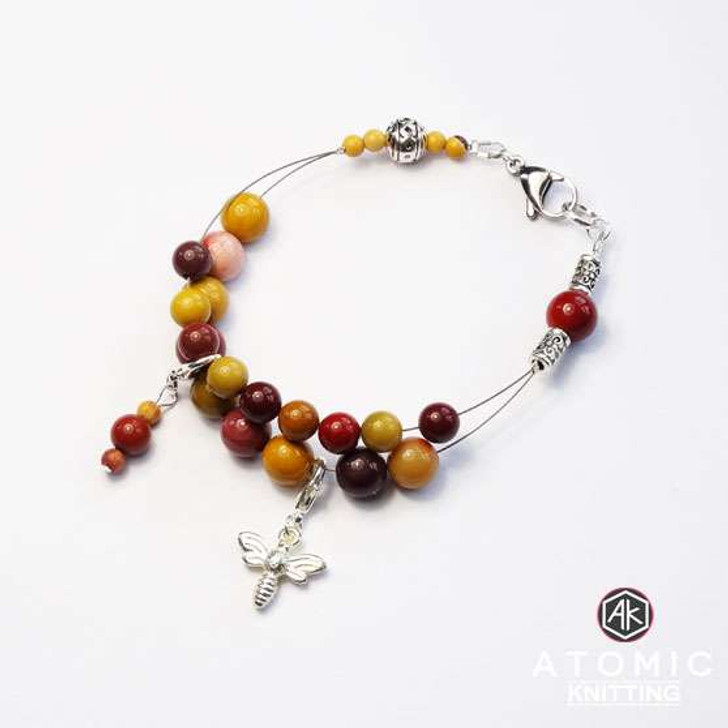 Mookaite Counting Abacus Bracelet Row Counter
