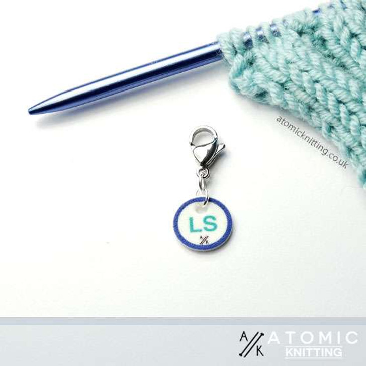 LS (Left Side) Blue & Aqua Stitch Marker