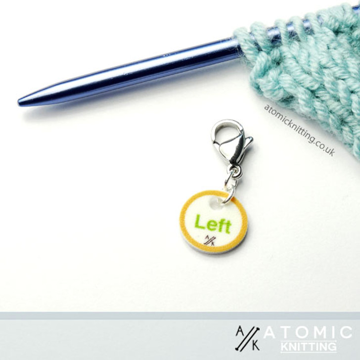 Instructional Stitch Marker (shown with crochet clip)