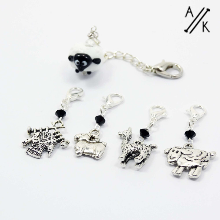 Like Herding Sheep...Bag Charm with Removable Stitch Markers