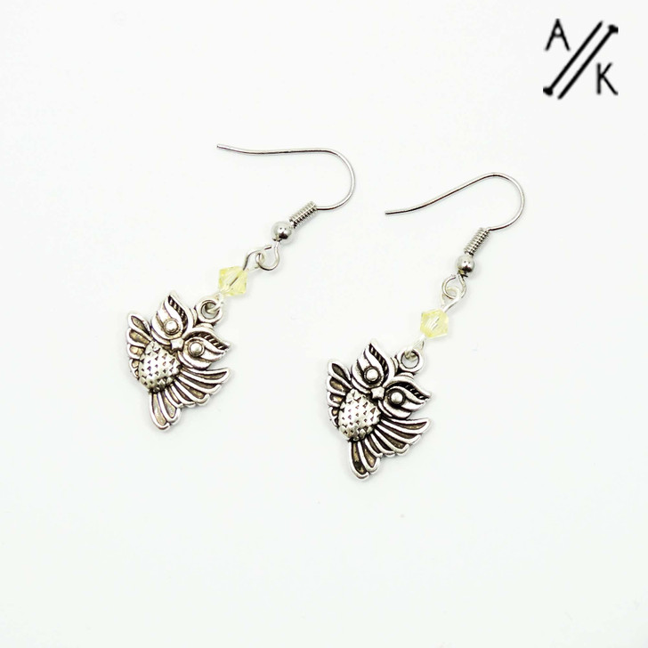 Owl & Crystal Earrings