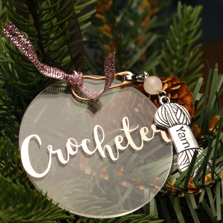 'Crocheter' Tree Decoration with Stitch Marker