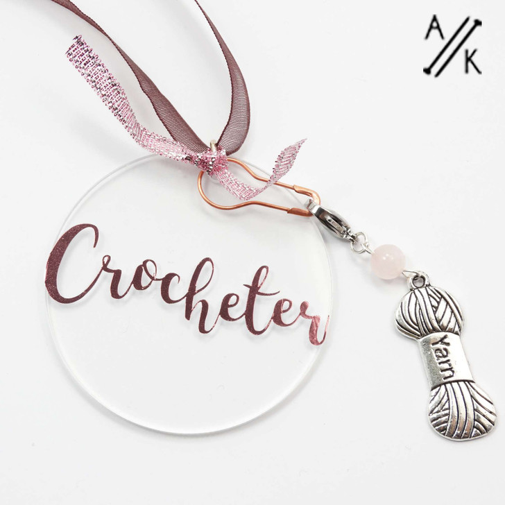 'Crocheter' Tree Decoration with Stitch Marker