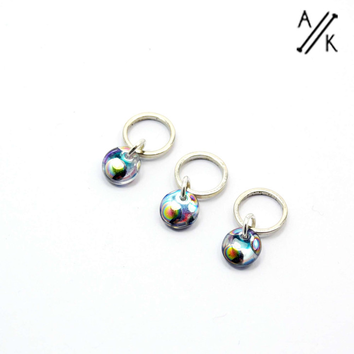 Shimmer drop stitch markers set of 3