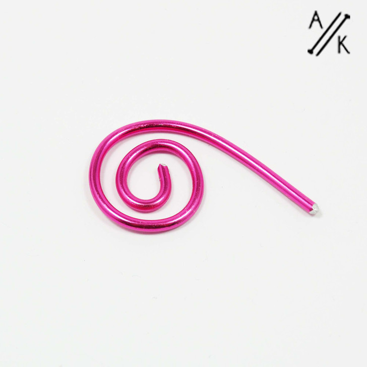 Pink Aluminium Small Spiral Circular Cable Needle Stitch Holder 25mm x 1