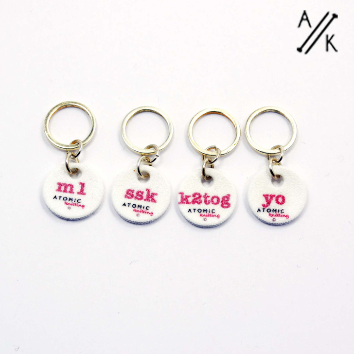 Instructional Stitch Markers Set of 4