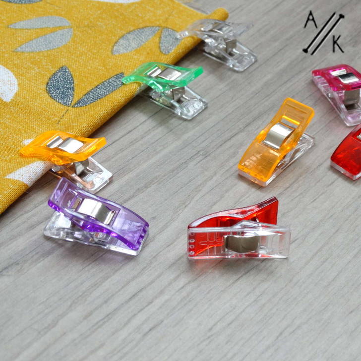Mixed Colour Magic Sewing Garment Clips x 10