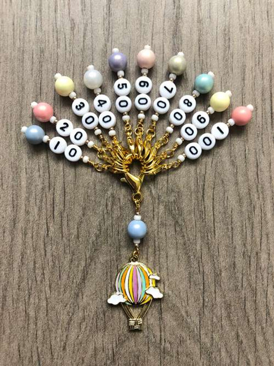 Up in the Clouds - Numbered Counting Stitch Markers set of 10 (10-100)