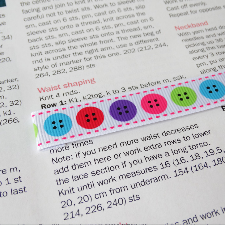 Colourful Buttons - One Magnetic Pattern Marker/Tamer | Atomic Knitting