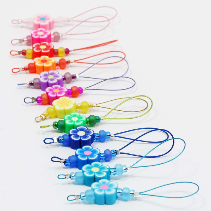 Flower Rainbow Knitting Stitch Marker Loopers - Set of 12 - Mystery Set