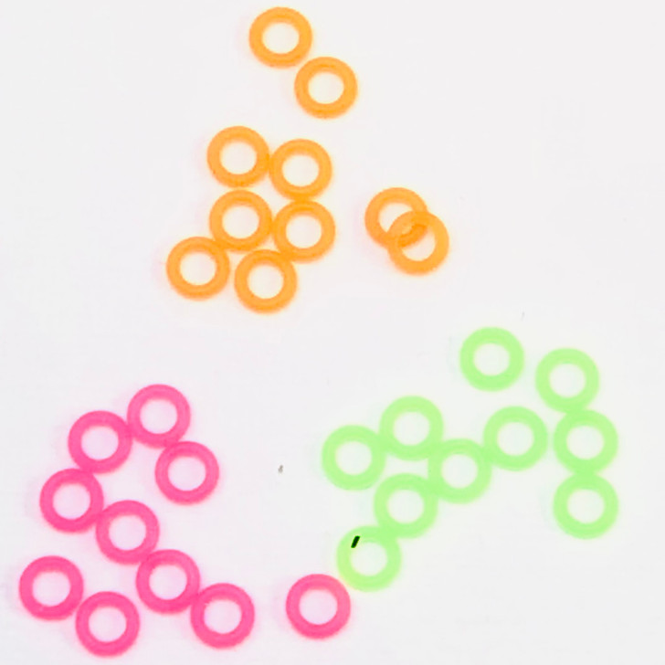 NEON MIX 2.5mm 'Thin' Snag Free Silicone Ring Knitting Stitch Markers