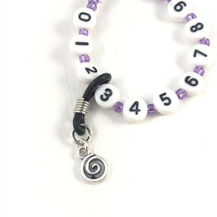 Purple Swirl - Mini 0-9 Numbered Repeat Section Row Counter