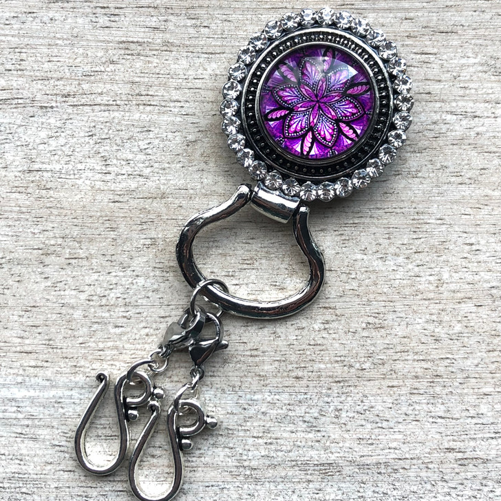 Wisteria Magnetic Portuguese Knitting Pin with double detachable hooks 