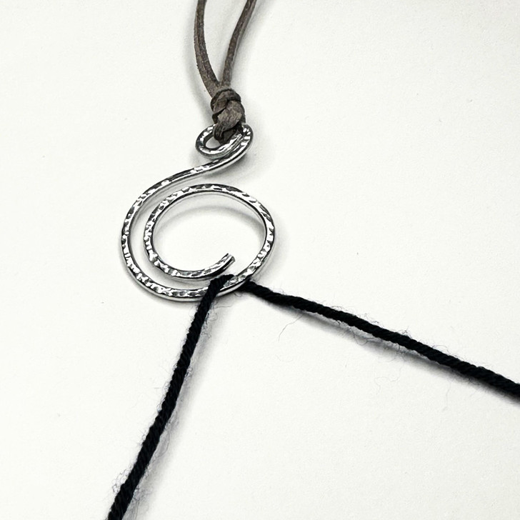 Silver Orbit Aluminium Portuguese Knitting Pin with Adjustable Necklace