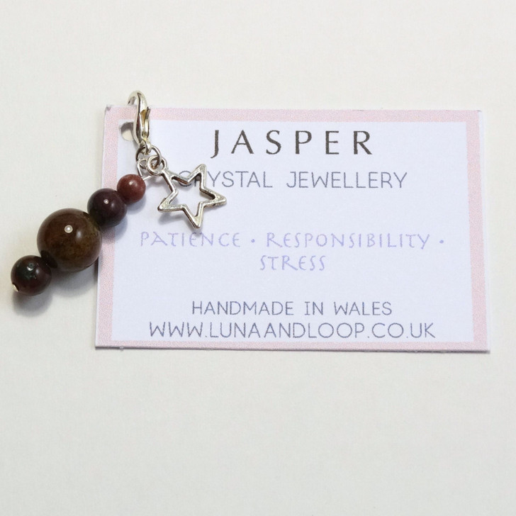 Jasper & Star Dainty Clip On Planner Charm | Patience, Responsibility, Stress