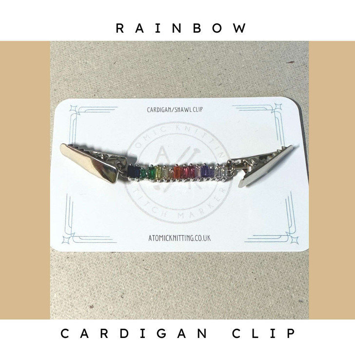 Rainbow Cardigan Shawl Clip Pin Fastener UK