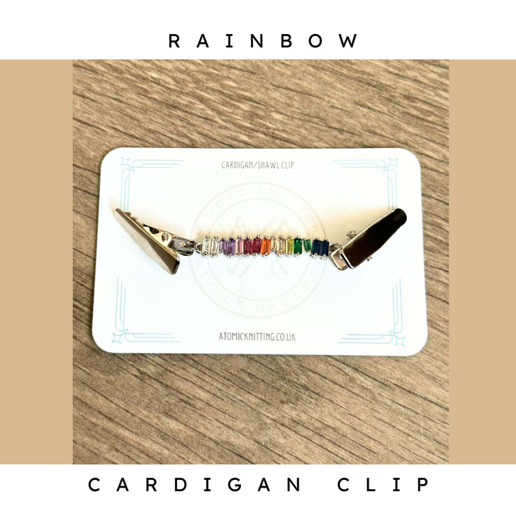 Rainbow Cardigan Shawl Clip Pin Fastener UK