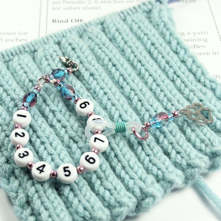 Paw Print - Mini 0-9 Numbered Repeat Section Row Counter