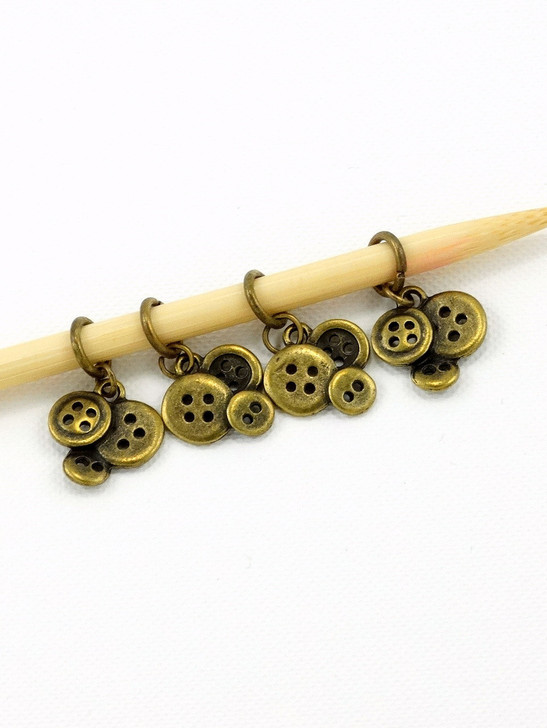 Bronze buttons stitch markers got knitting and crochet