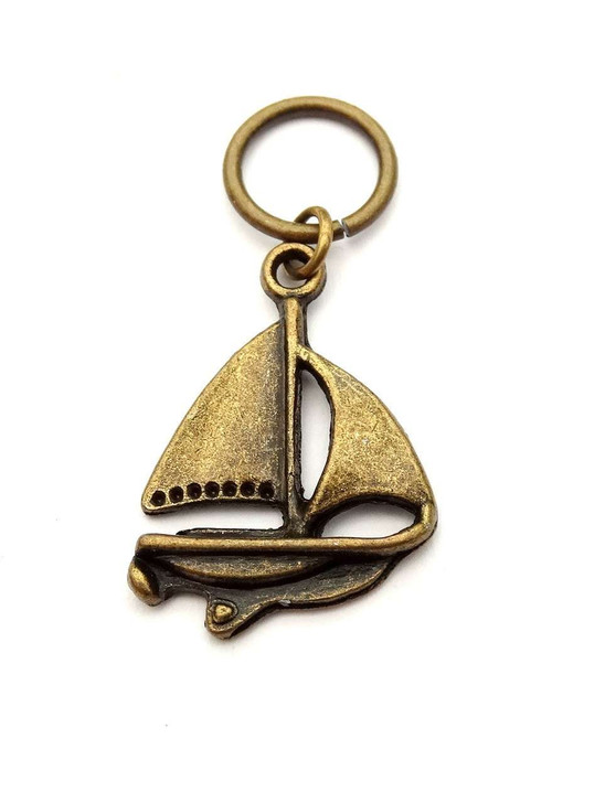 Bronze Sail Boat Stitch Marker x 1 - Mix and Match