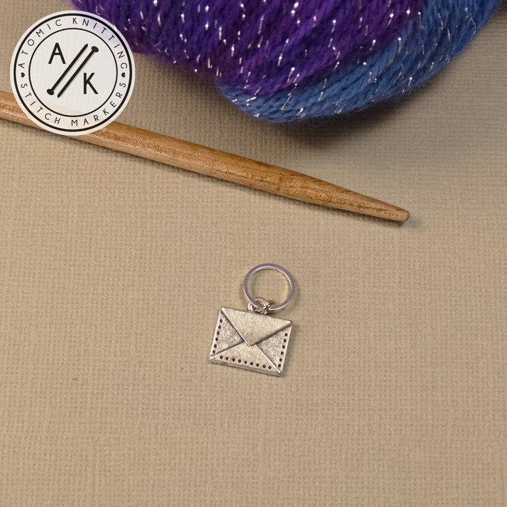 Silver Letter Envelope Crochet Knitting Stitch Markers x 1