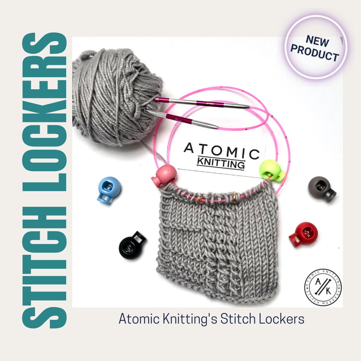 Stitch Stop Cord Locks for Circular Knitting Needles | Atomic Knitting