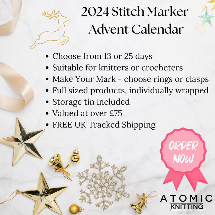 PRE-ORDER 2024 Stitch Marker Advent Countdown Calendar - Knitting & Crochet Options - ships October 2024