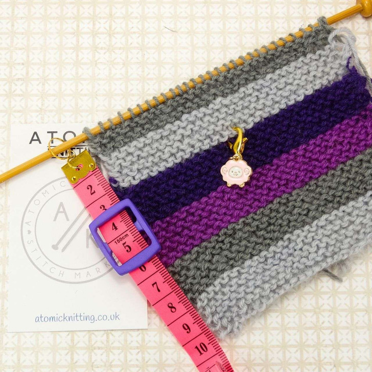 New! Measure as you Work - Measuring Tape & Removable SHEEP Stitch Marker