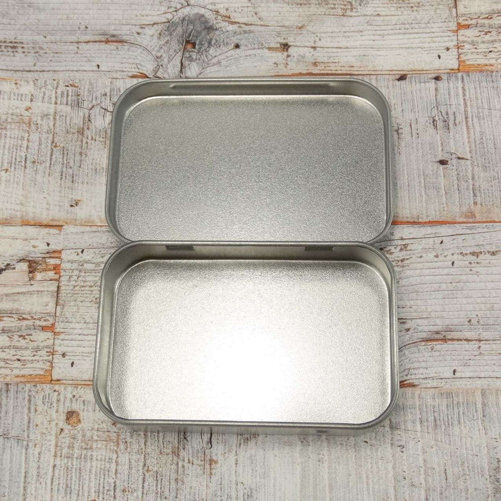 NEW! Stitch Marker Storage Tin - Scandi Animals | Deep Hinged Small Rectangular Aluminium Tin