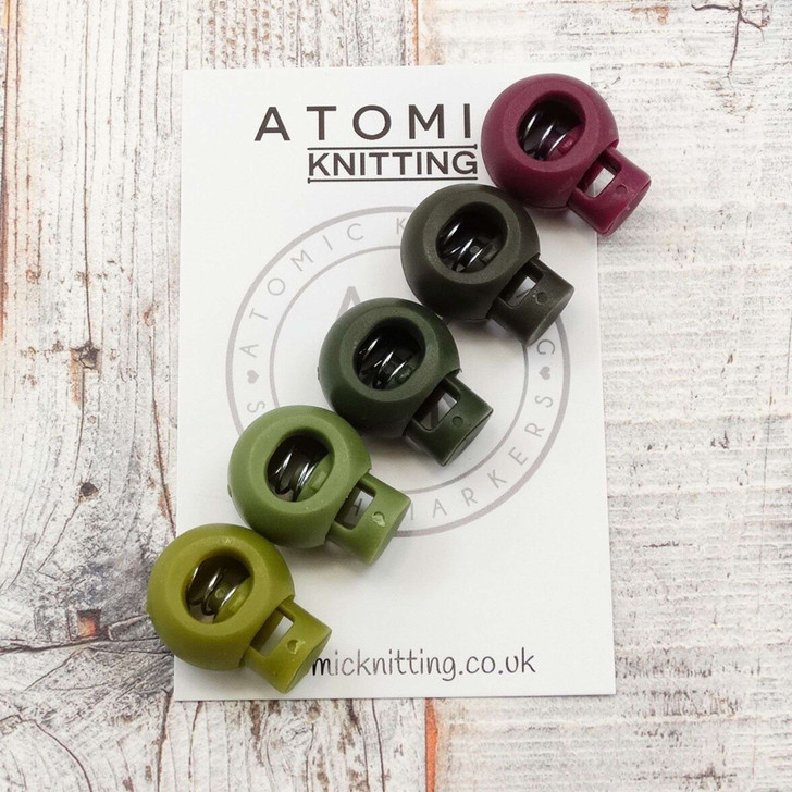 Limited Edition - 5.5mm Spring Cord Lock Set x 5 | Olive Tree