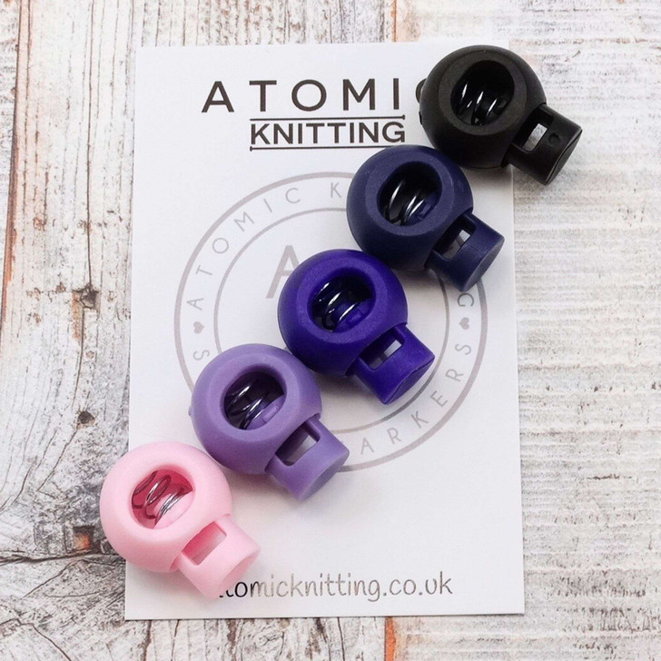 Limited Edition - 5.5mm Spring Cord Lock Set x 5 | Purple Sage