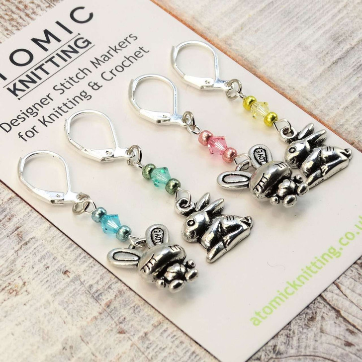 Limited Edition - Spring Bunny Stitch Markers - Set of 4