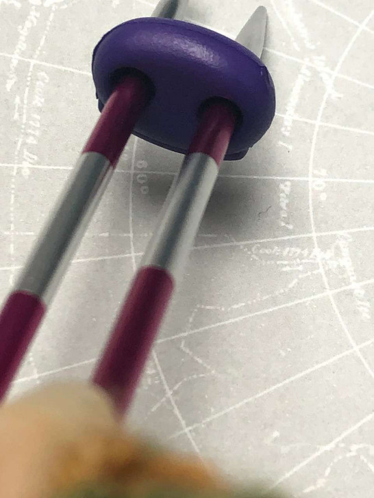 Stitch Keeper Holder Cords & 4 Knitting Stitch Stoppers for needles up to ~ 4mm | CHOOSE COLOUR | Atomic Knitting