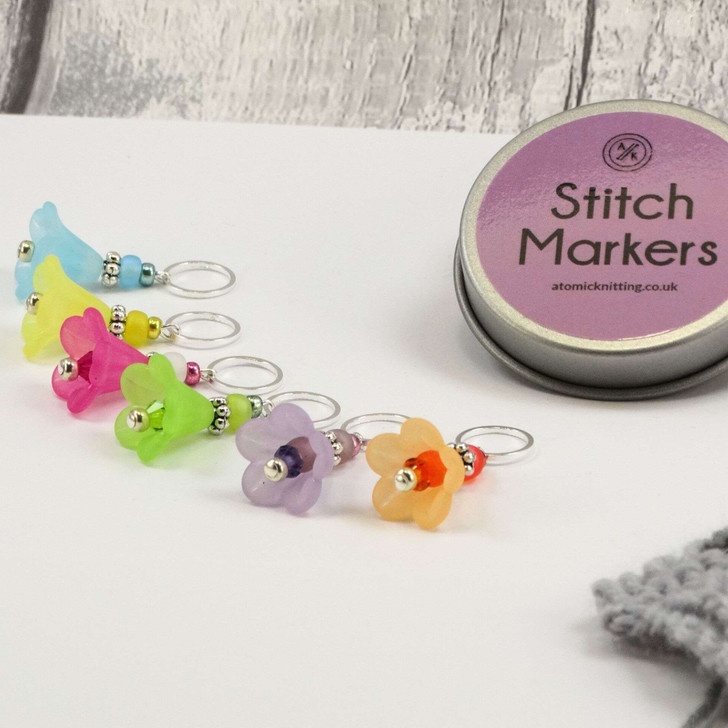 New! Spring Flora Stitch Markers - Set of 6