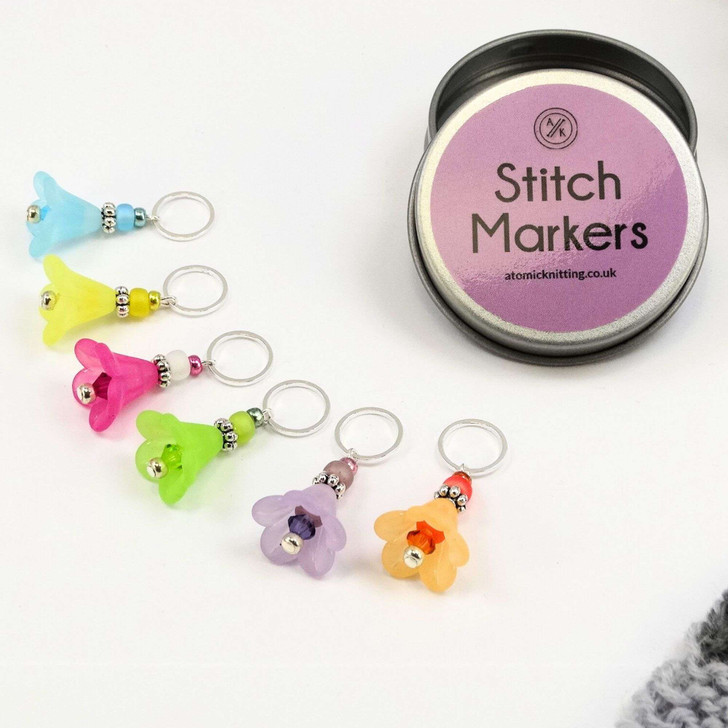 New! Spring Flora Stitch Markers - Set of 6