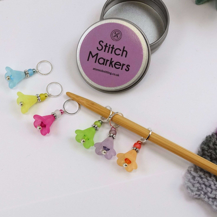 New! Spring Flora Stitch Markers - Set of 6