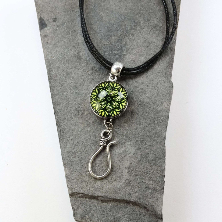 New! Lemon Star Portuguese Knitting Pin Pendant with Adjustable Necklace