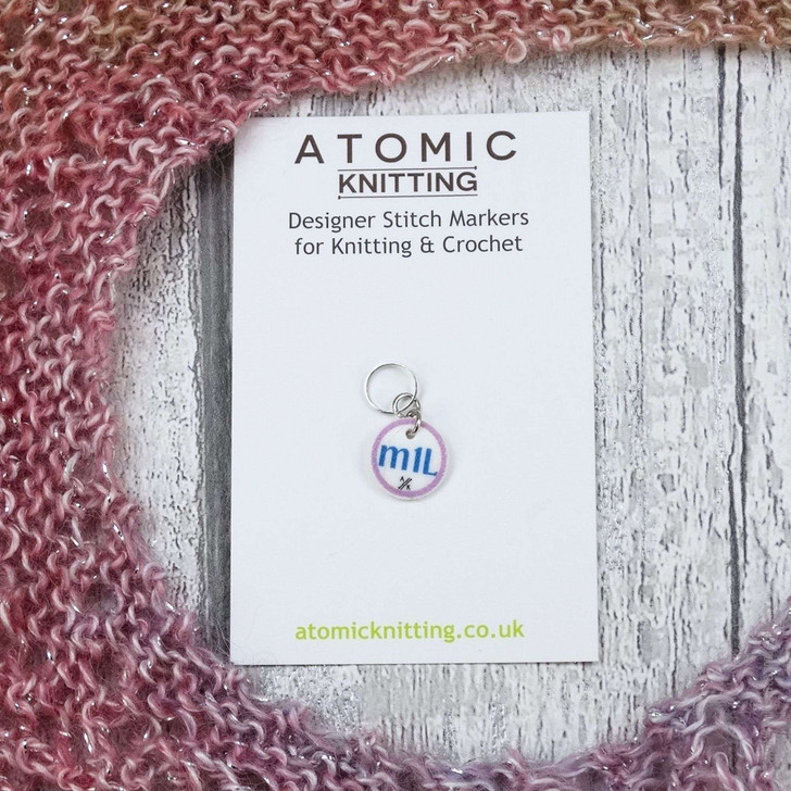 New! M1L (Make 1 Left) - Lilac & Teal Instruction Stitch Marker Set