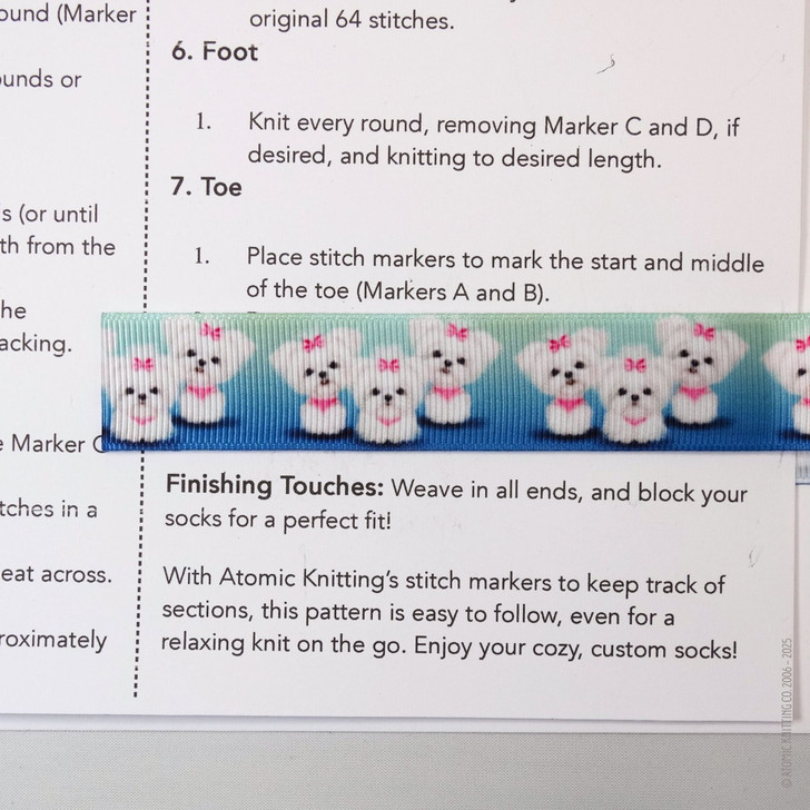One Magnetic Pattern Marker/Tamer -Cute Dogs 25mm