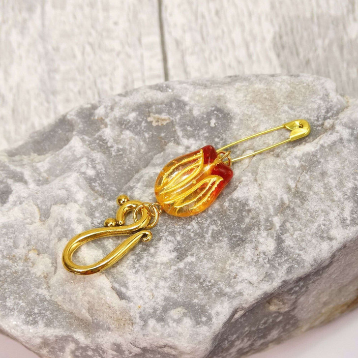 September Tulip Portuguese Knitting Pin - Single Hook