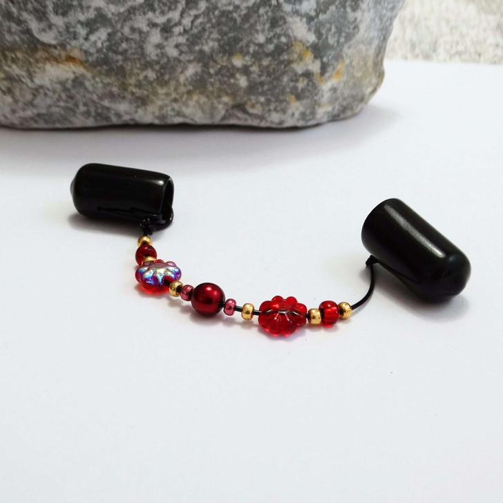 Red Flower DPN Needle Keeper Holder - Choose DPN Size