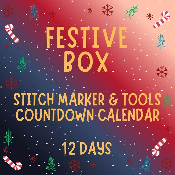 PRE-ORDER 2025 Festive Box 12 days - Stitch Marker & Notions Countdown Calendar