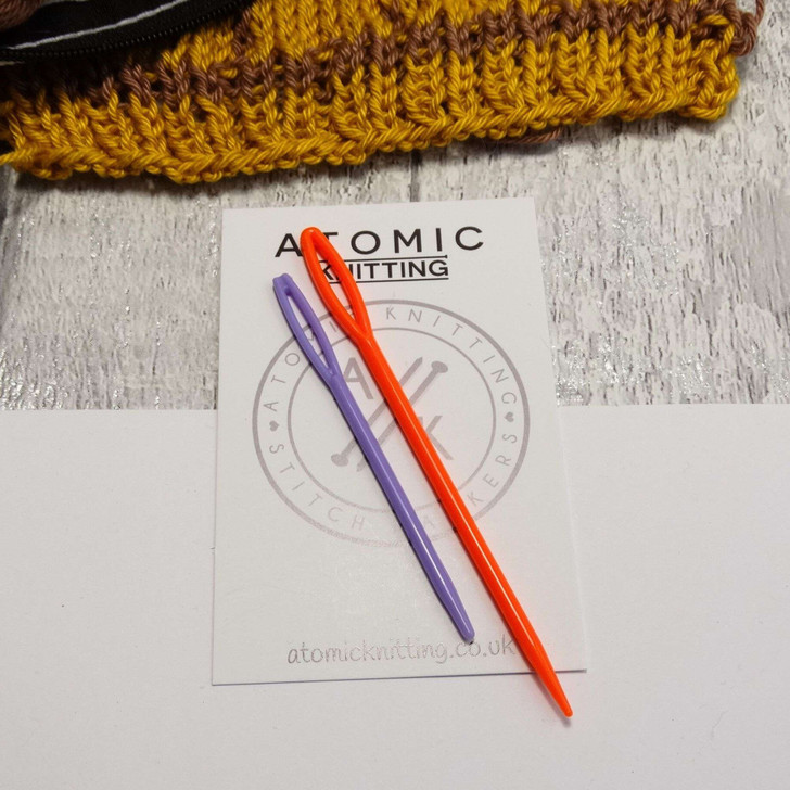 1 Large Orange and 1 Small Purple Blunt Needle, Wool Needles | Sew Ups
