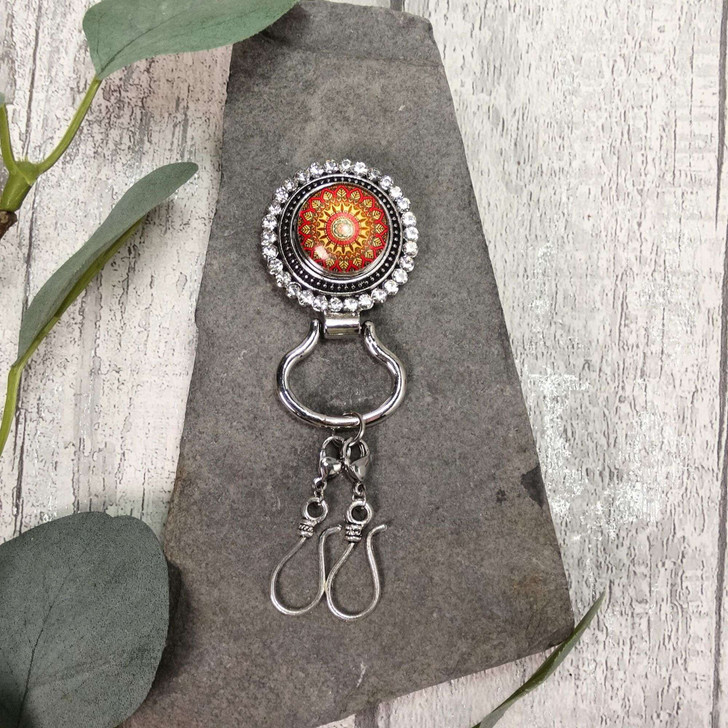 Red/Yellow Magnetic Portuguese Knitting Pin - Detachable Double Hook