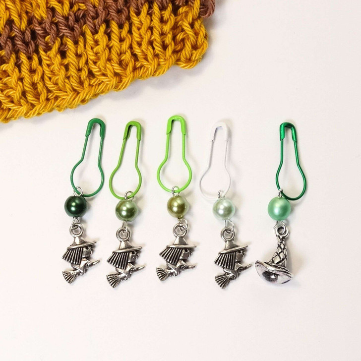 Witch Stitch Markers - Green Spectrum